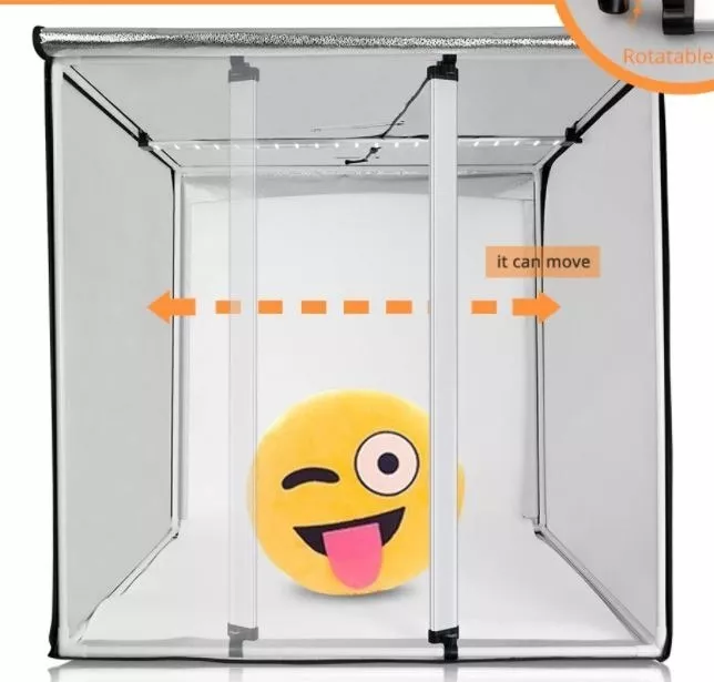 ESTUDIO FOTOGRÁFICO 80CMS CON TRES FONDOS Y LUZ INTEGRADA - 3