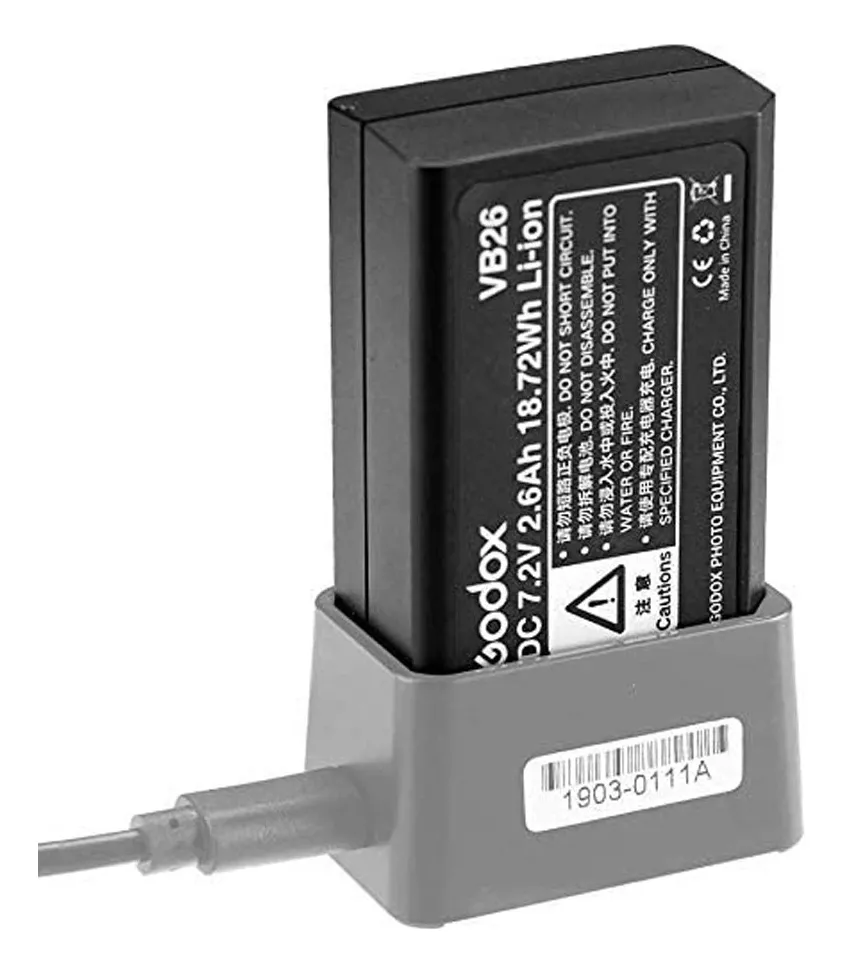 BATERÍA ALTERNATIVA GODOX VB26A FLASH V1 V860III V850 - 3
