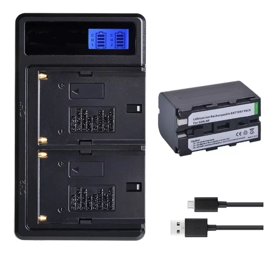 BATERÍA NP-F970 + CARGADOR BC-VM10 DOBLE SONY ALTERNATIVA - 1