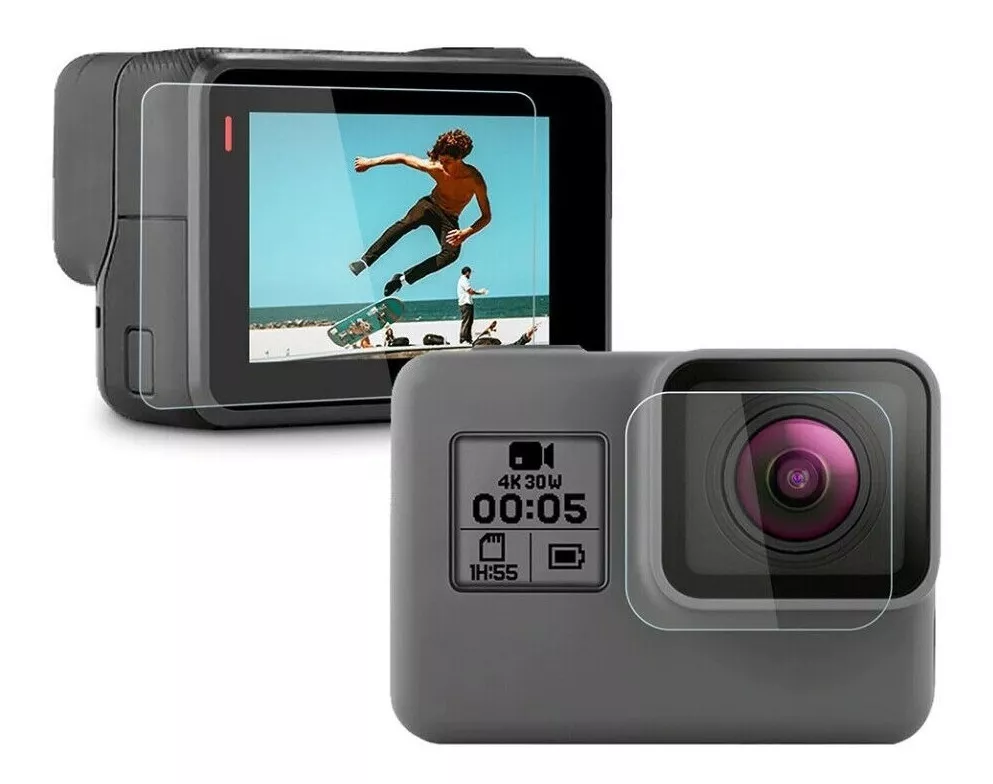 PROTECTOR PANTALLA LENTE VIDRIO TEMPLADO GOPRO 7 WHITE SILVE - 1