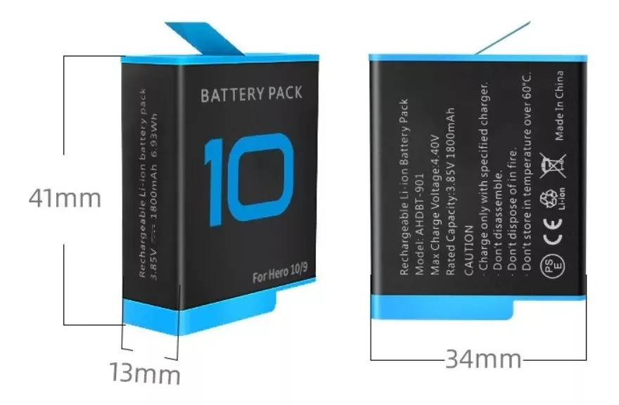 2 BATERÍAS GOPRO 9 10 11 ALTERNATIVO - 2