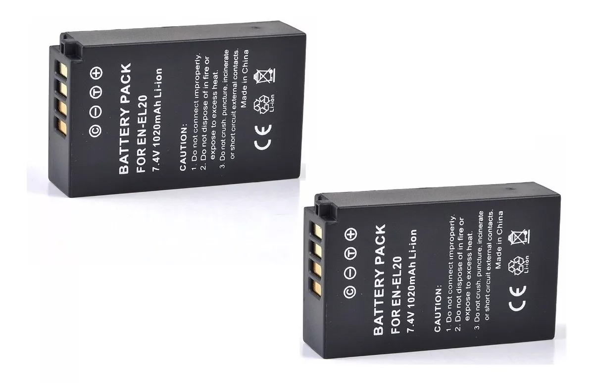2 BATERÍA ALTERNATIVA EN-EL20 NIKON 1 J1 J2 J3 ENVIAMOS A T - 1