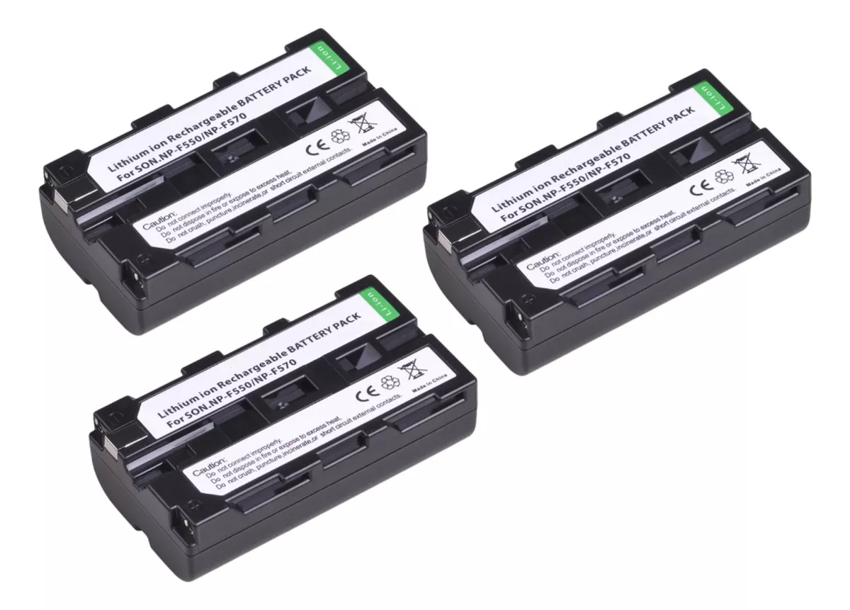3 BATERÍAS NP-F550 / NP-F570 SONY ALTERNATIVA - 1