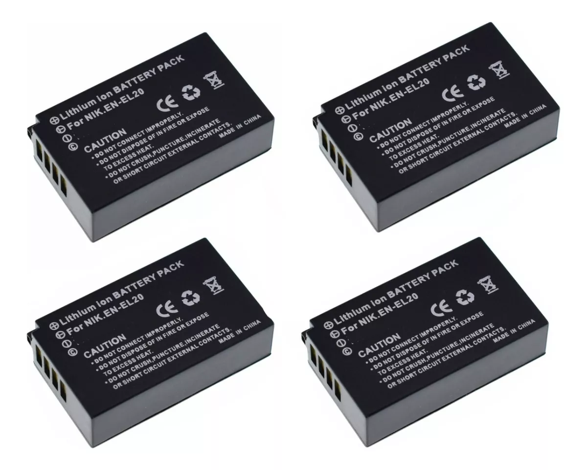 4 BATERÍA ALTERNATIVA EN-EL20 NIKON 1 J1 J2 J3 ENVIAMOS A T - 1