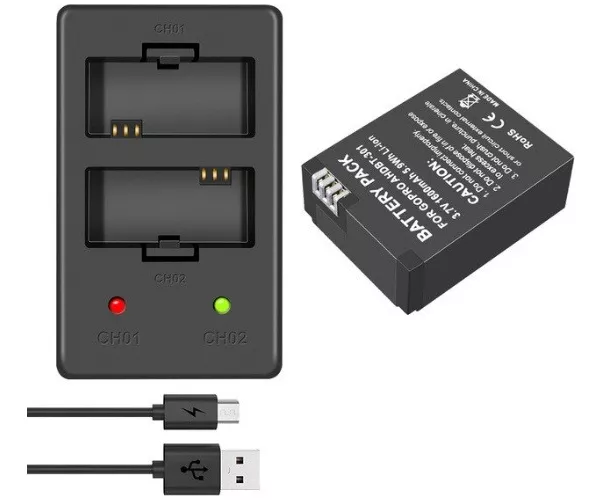KIT  BATERÍAS + CARGADOR  GOPRO 3  ALTERNATIVA - 1