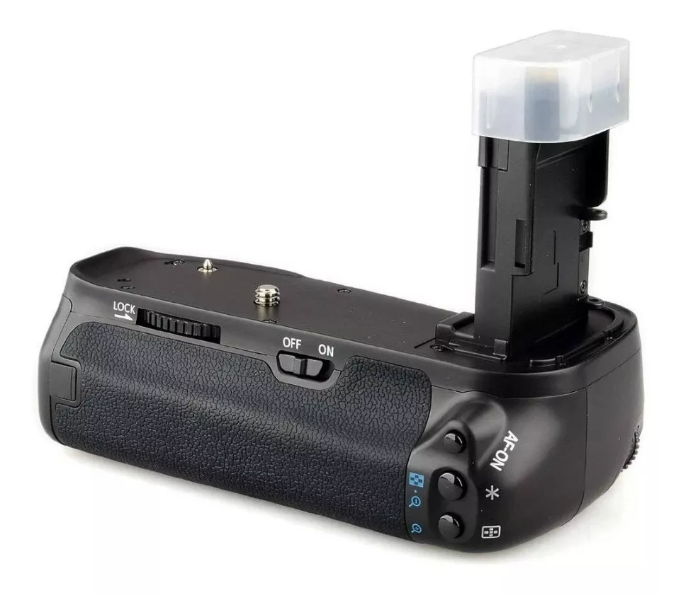 BATTERY GRIP CANON 70D 80D 90D + BATERÍA + CONTROL REMOTO - 2
