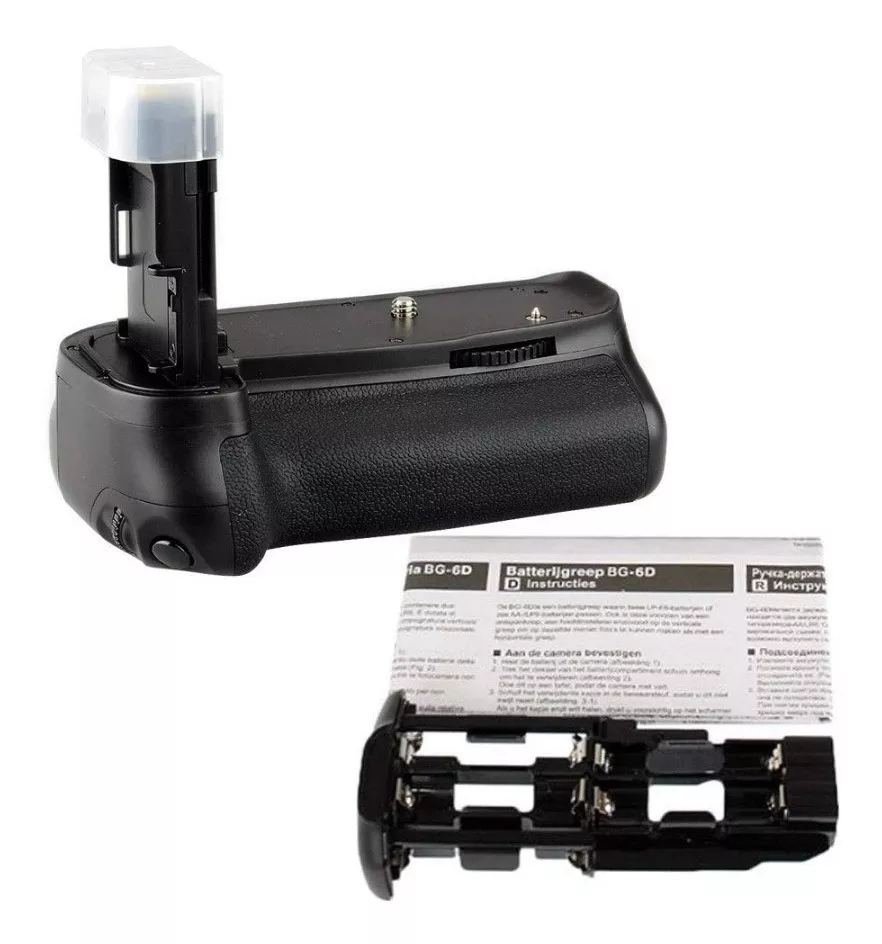 BATTERY GRIP CANON 70D 80D 90D + BATERÍA + CONTROL REMOTO - 4