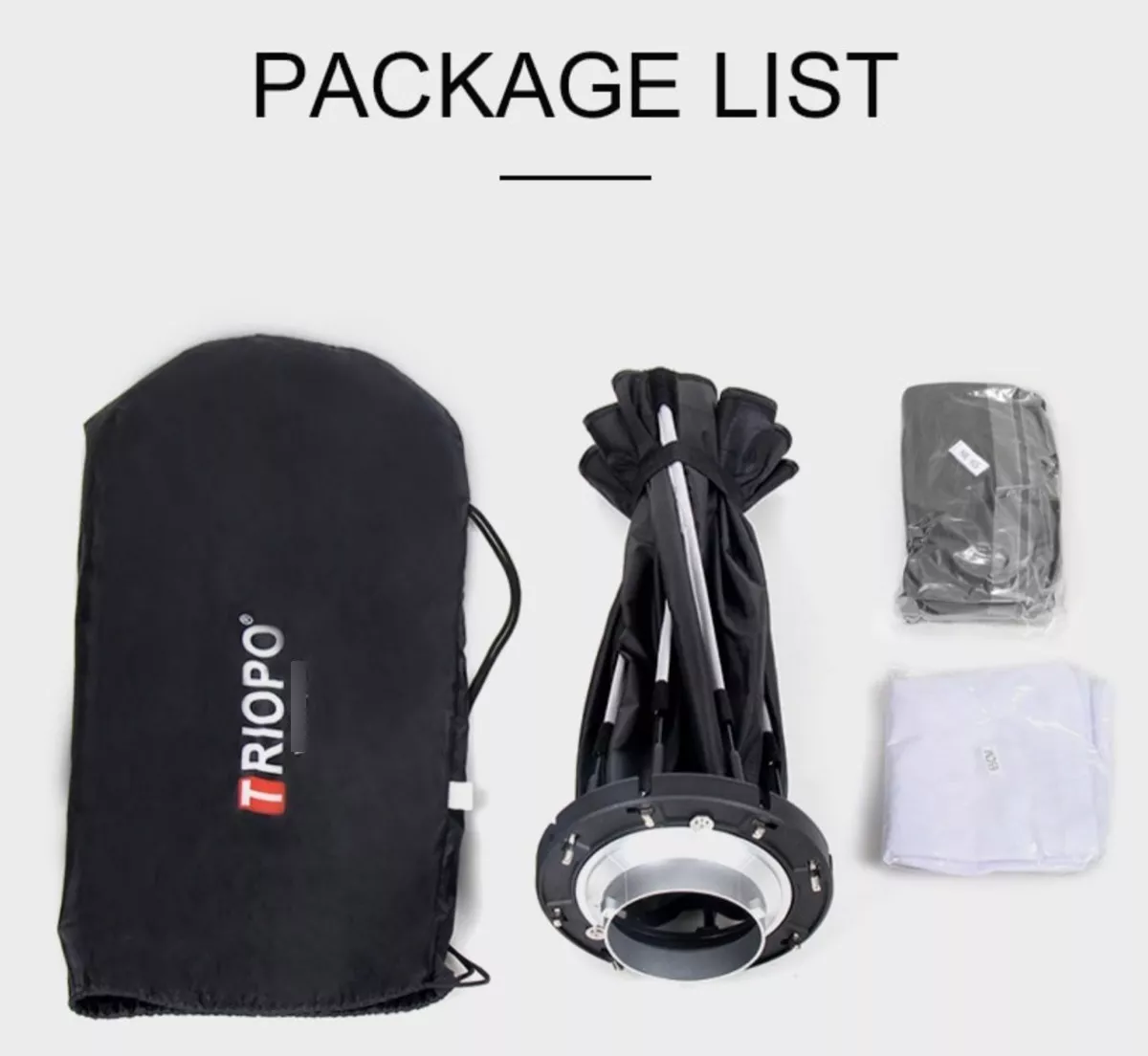 SOFTBOX TRIOPO 65CM BOWENS KS2-65 + GRILLA + ATRIL - 3