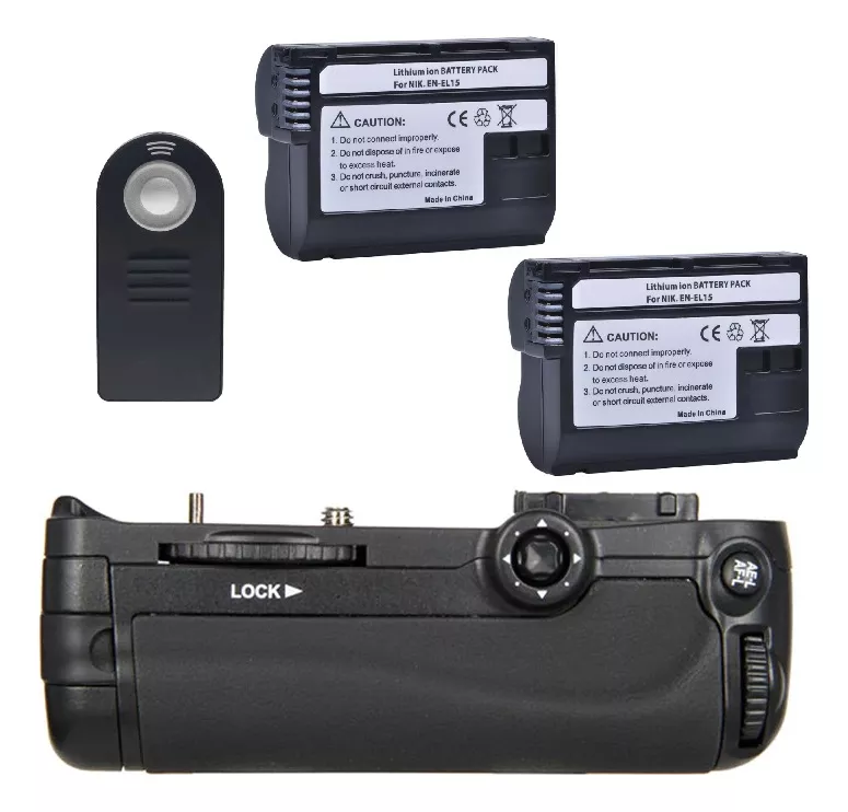 BATTERY GRIP NIKON D800 D800E D810 + 2 BATERÍAS + CONTROL RE - 1