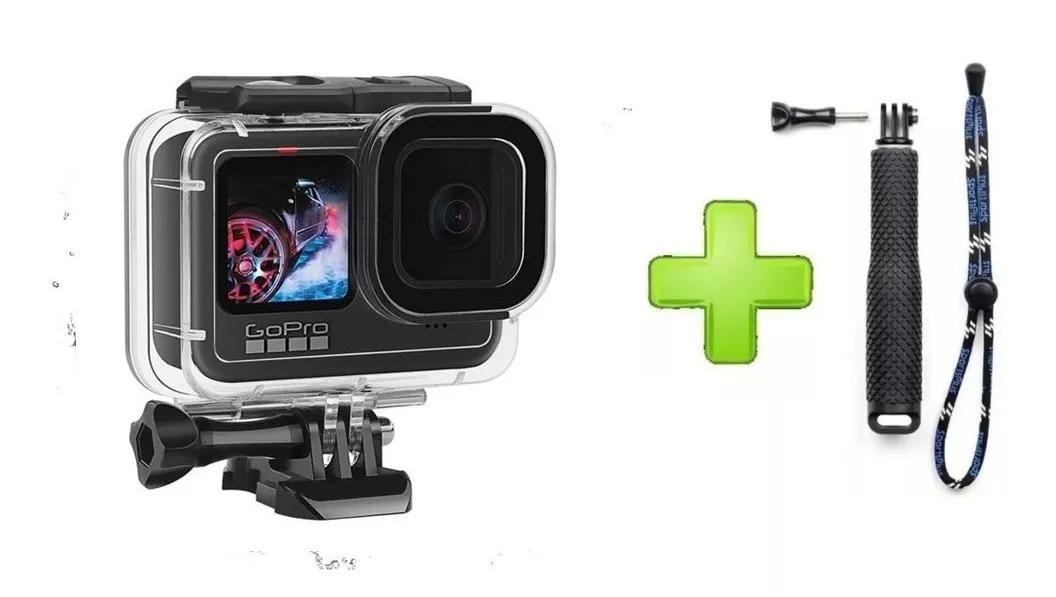 KIT CARCASA GOPRO 11 + MONÓPODO SUMERGIBLE ALTERNATIVOS - 1