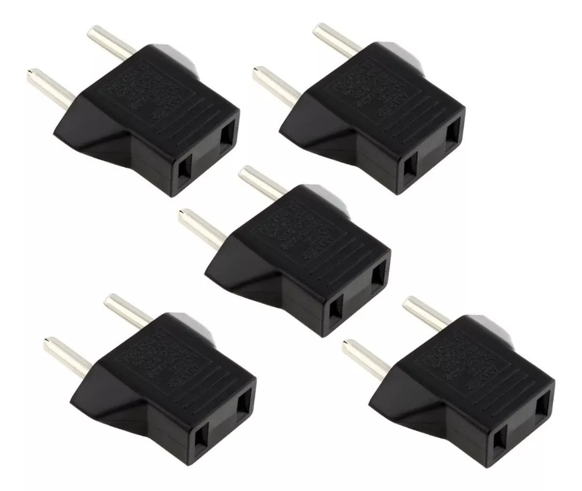 5 ADAPTADORES ENCHUFE DE AMERICANO A CHILENO - 1