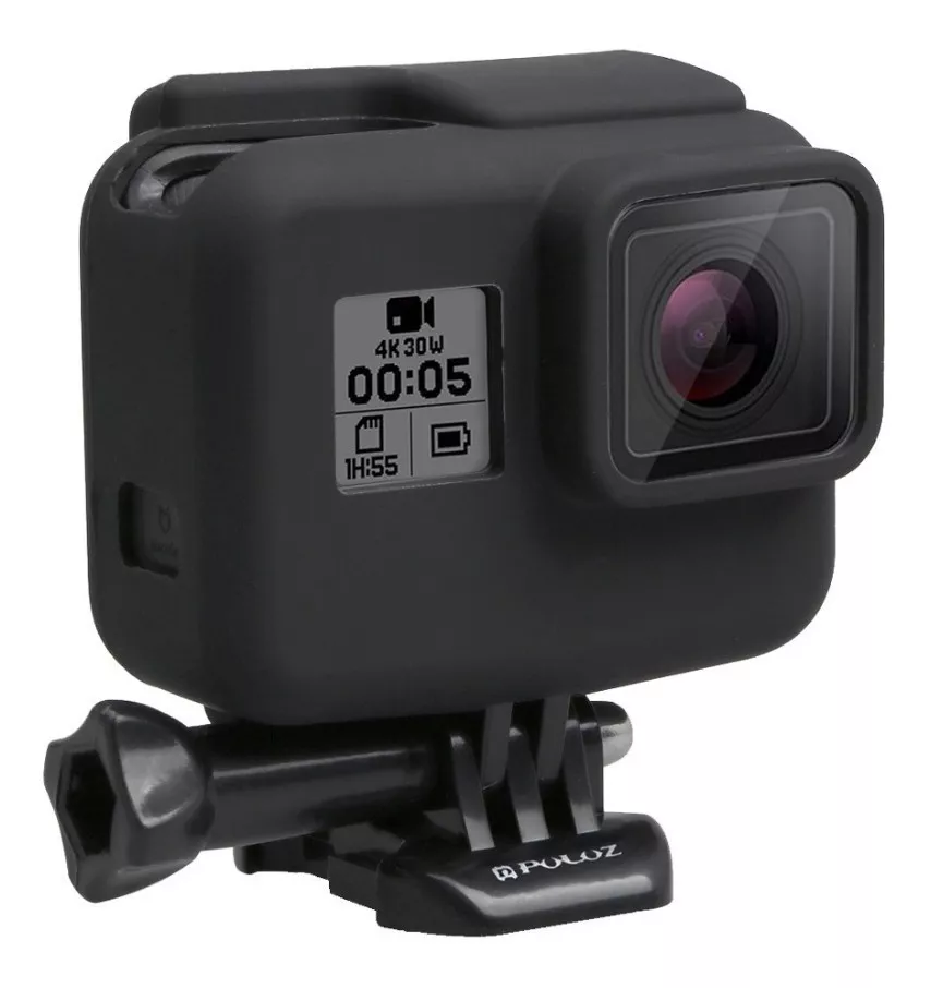 FUNDA SILICONA NEGRA GOPRO 5 6 7 BLACK HERO 2018. - 1