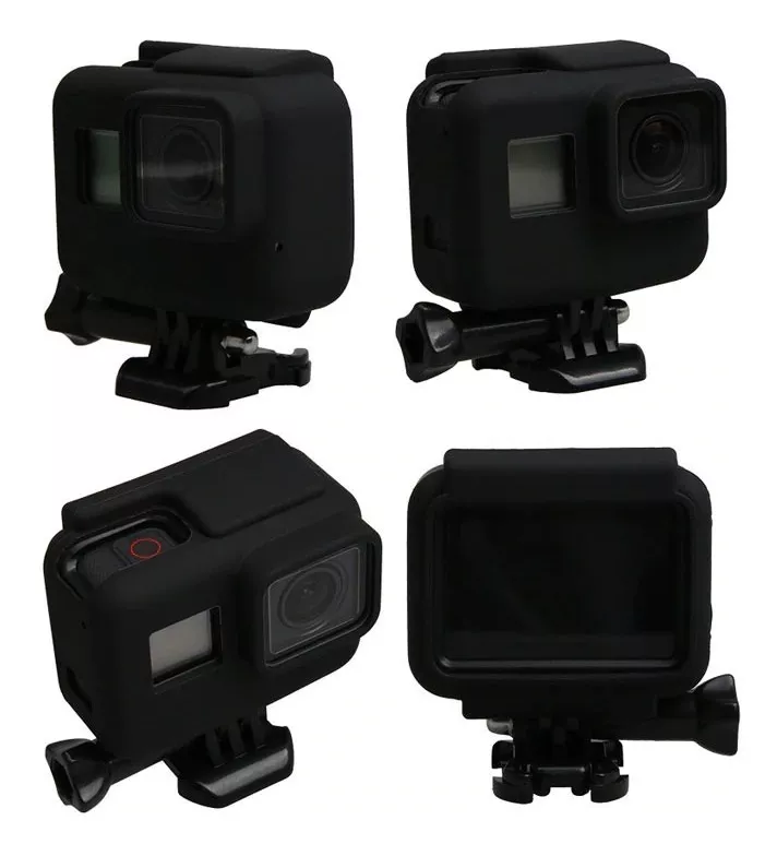 FUNDA SILICONA NEGRA GOPRO 5 6 7 BLACK HERO 2018. - 2