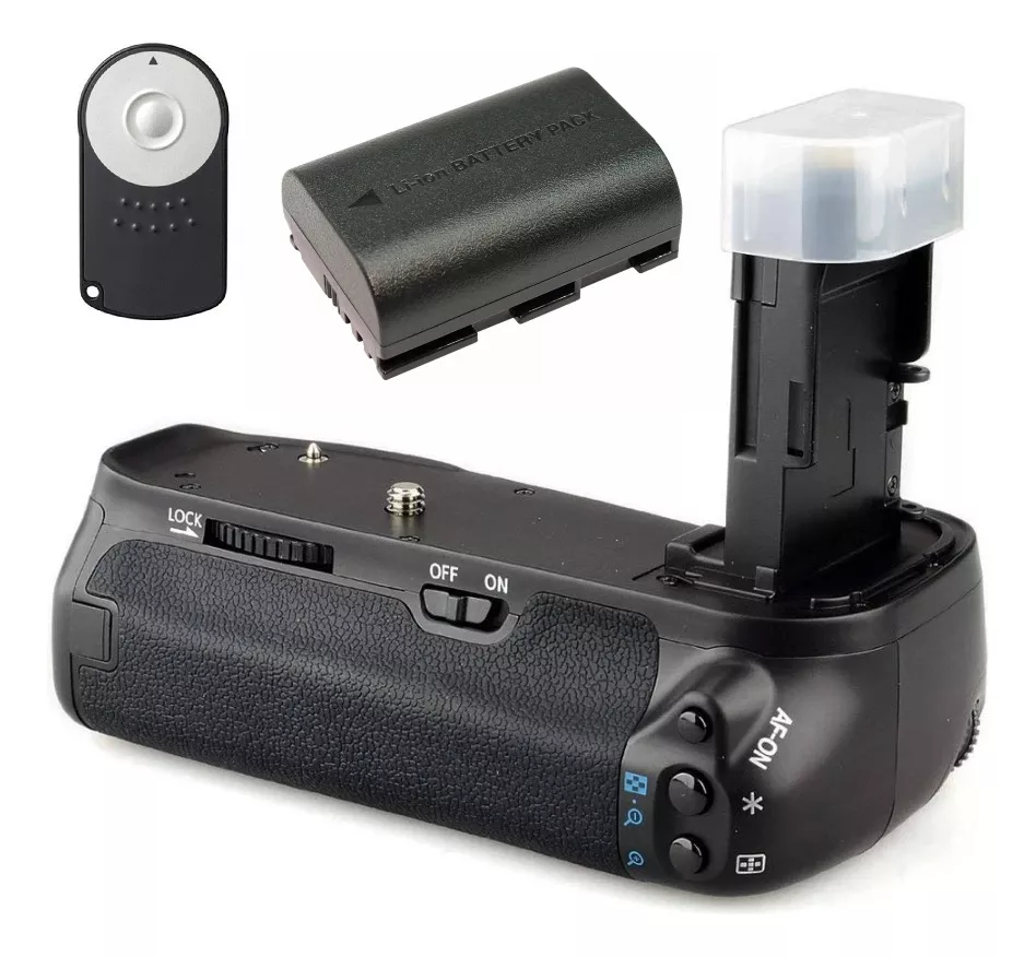 BATTERY GRIP CANON 5D MARK III + BATERÍA + CONTROL REMOTO - 1