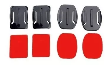 KIT 8 UNIDADES ADHESIVOS PARA GOPRO 3 4 5 6 7 CURVOS PLANOS - 2