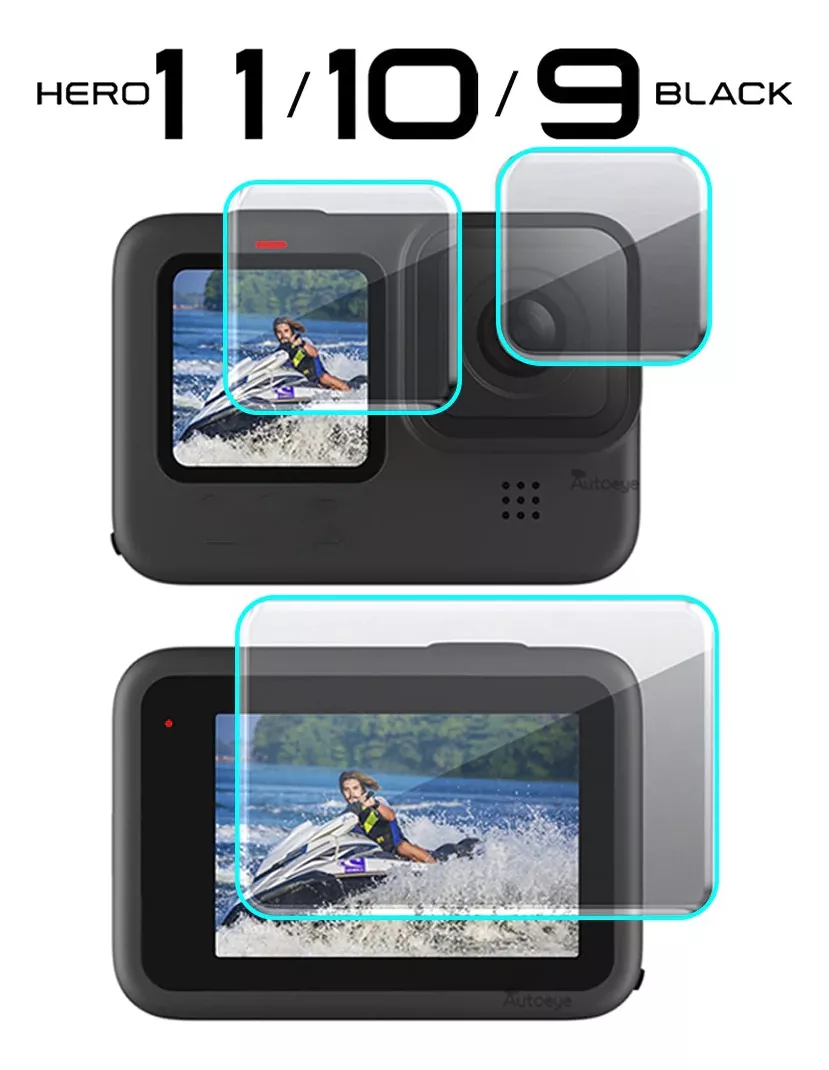 PROTECTOR PANTALLA MICA VIDRIO GOPRO 9 10 11 - 4