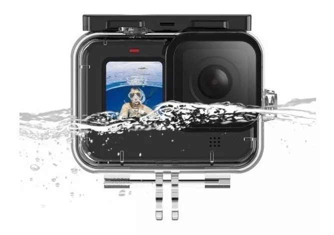 KIT CARCASA SUMERGIBLE + MONÓPODO PARA GOPRO 10 / 9 - 2