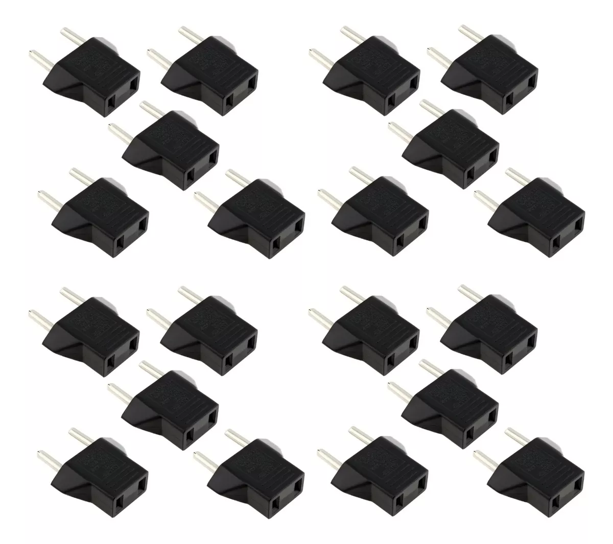 20 ADAPTADORES ENCHUFE DE AMERICANO A CHILENO - 1