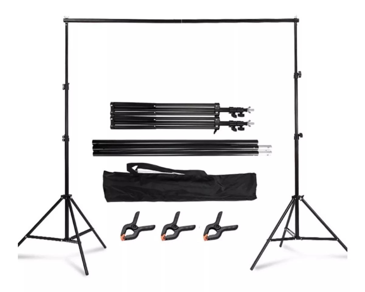 PORTATELÓN PARA FONDO FOTOGRÁFICO 2 X 3 METROS +BOLSO +PINZA - 1
