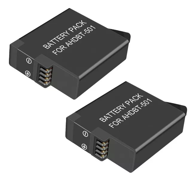 2 BATERÍAS ALTERNATIVA PARA GOPRO 5 6 7 BLACK HERO 2018 - 1