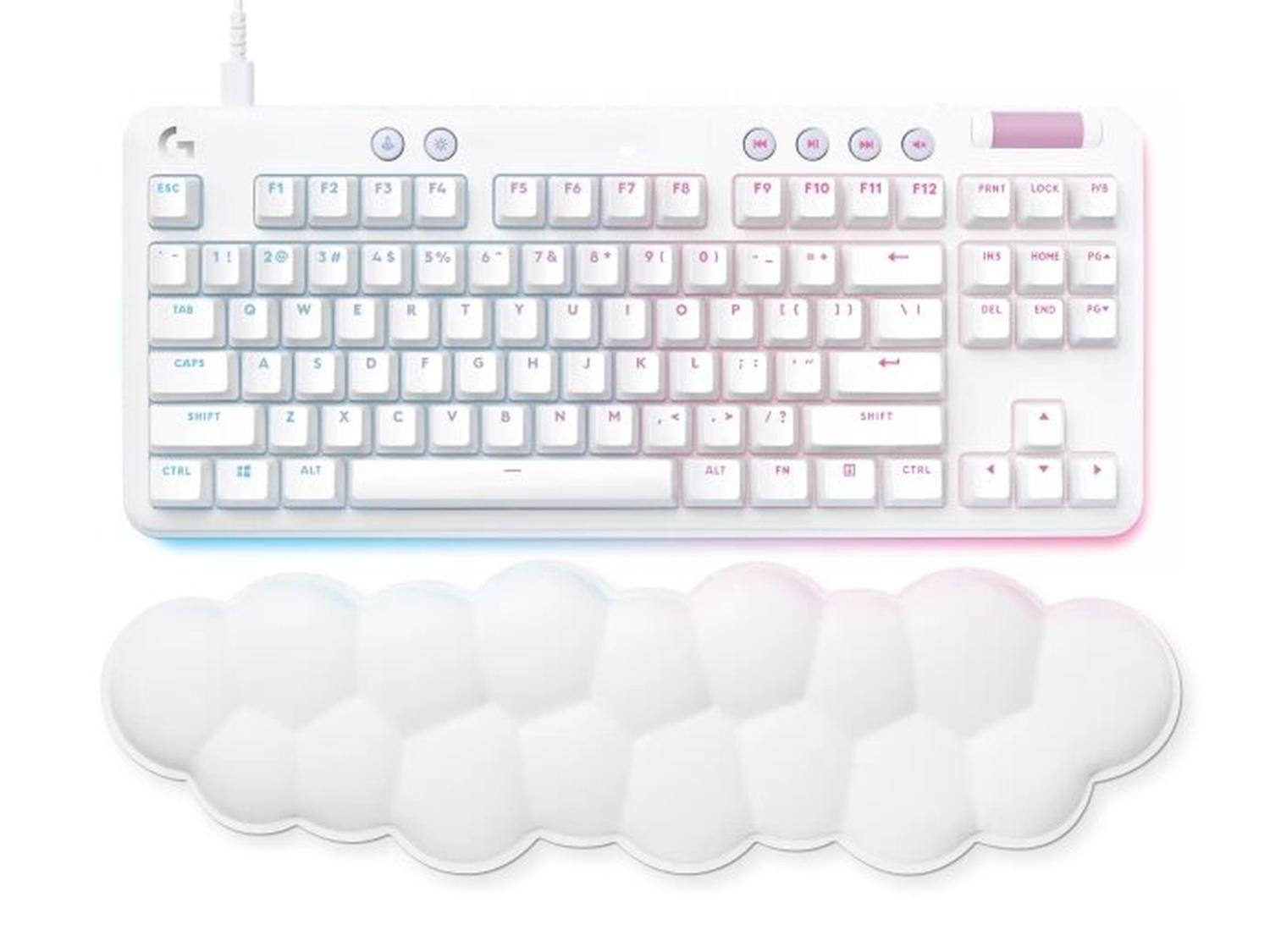 KEYBOARD LOGITECH G713 AURORA COLLECTION WIRED TACTILE GAMING WHITE - 2