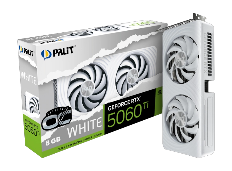 PALIT RTX 5060 TI WHITE OC 8GB GDDR7 128BIT 3-DP HDMI - 1
