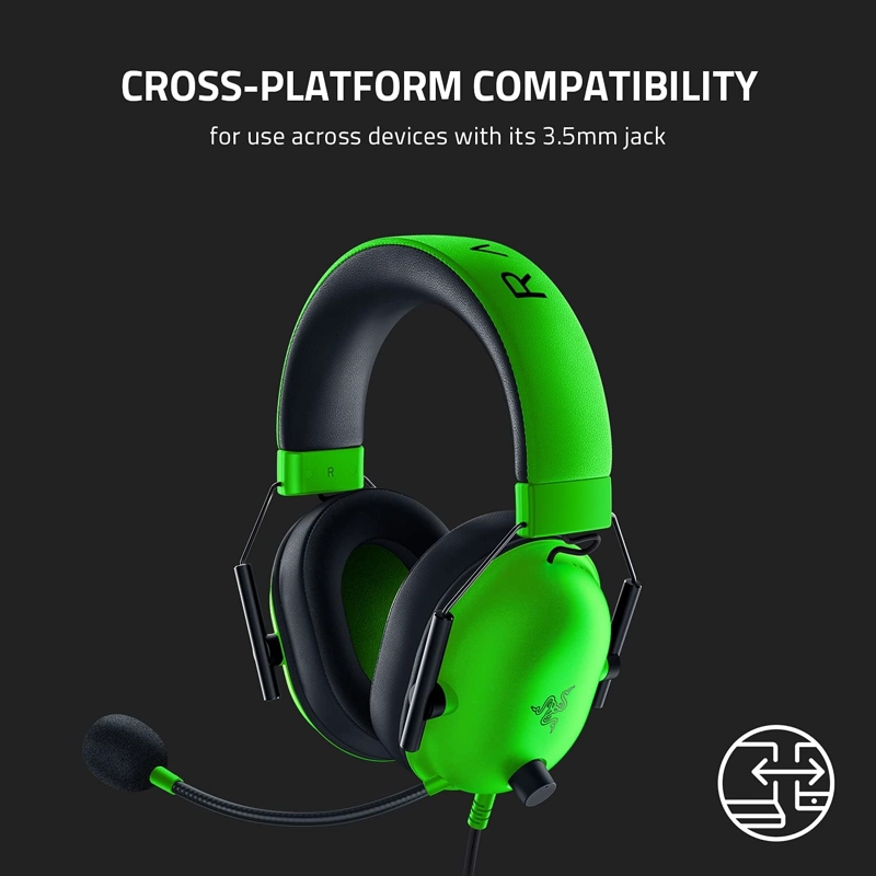RAZER BLACKSHARK V2 X WIRED GAMING HEADSET GREEN - 3
