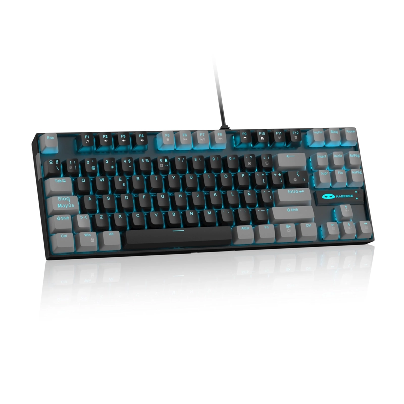 MAGEGEE TECLADO MECANICO MK-STAR  - GRIS CON NEGRO - RED SWITCH - ESPAÑOL - 1