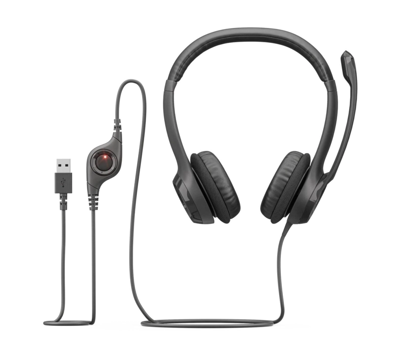 HEADSET LOGITECH NOISE CANCELLING H390 BLACK - 1