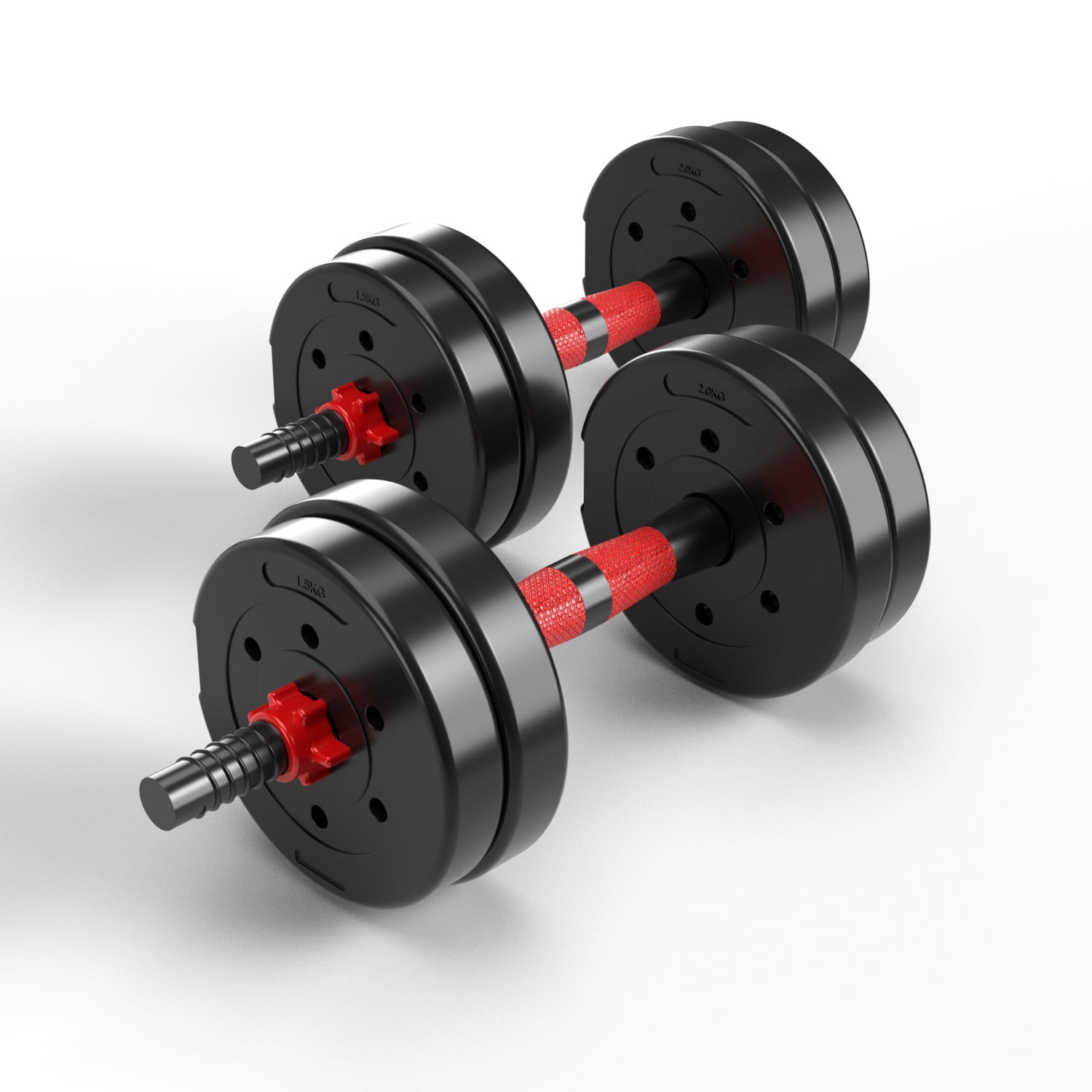 SET MANCUERNAS PVC 15 KG FITMAX - 2