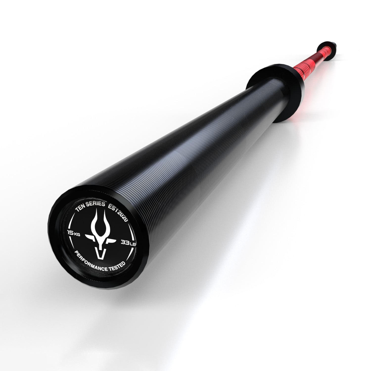 BARRA OLIMPICA DE COMPETICION RED & BLACK 15 KG TEN SERIES - 2