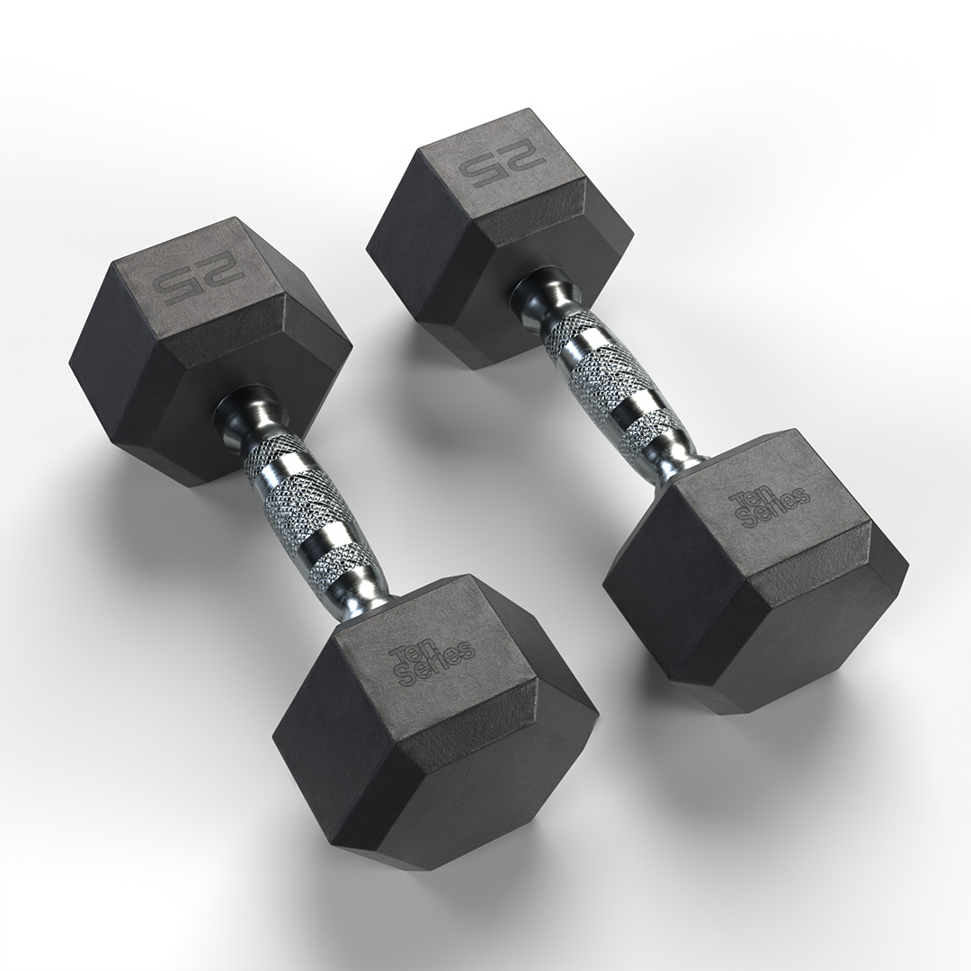 MANCUERNA HEXAGONAL 25 KG TEN SERIES - 5