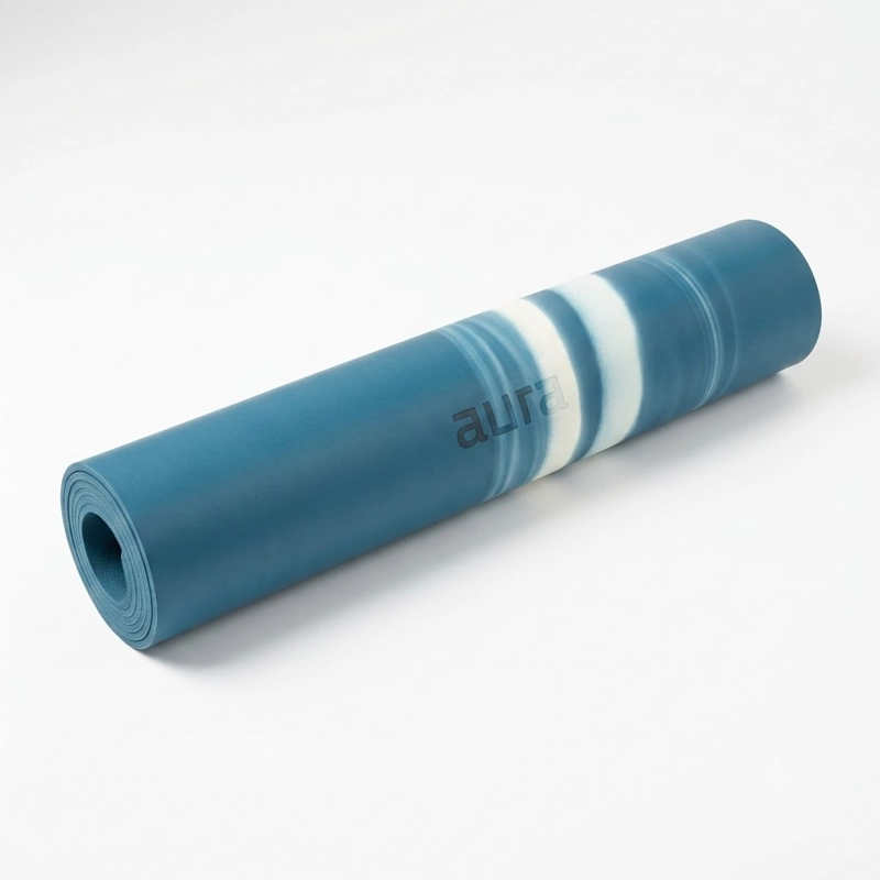 MAT DE YOGA PROFESIONAL AURA AZUL MARMOL - 1