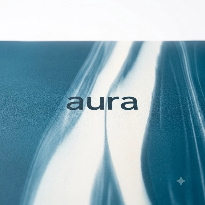 MAT DE YOGA PROFESIONAL AURA AZUL MARMOL - 3