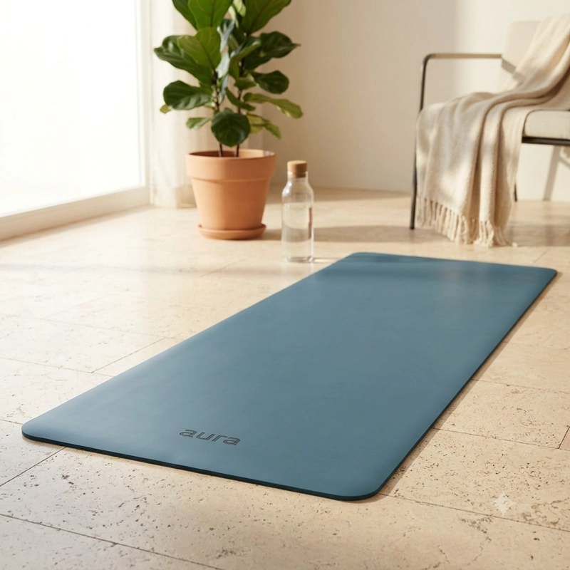 MAT DE YOGA PROFESIONAL AURA AZUL - 5