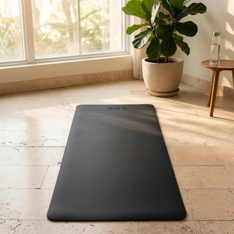 MAT DE YOGA PROFESIONAL AURA NEGRO - 5