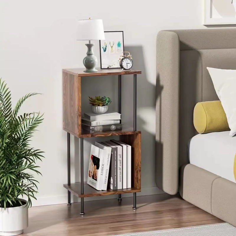 ESTANTE DECO ORGANIZADOR PLANDA LIBRERO VELADOR MATE MARRON - 1