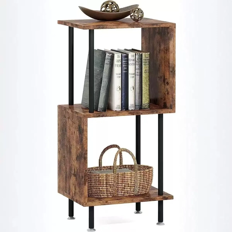 ESTANTE DECO ORGANIZADOR PLANDA LIBRERO VELADOR MATE MARRON - 3