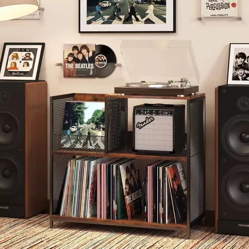 MESA ESTANTE SOPORTE DE REGISTRO DE VINILO - 2