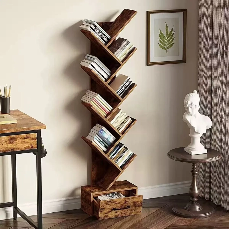 REPISA LIBRERO DE ARBOL ORGANIZADOR DE LIBROS ALTO 147CM - 1