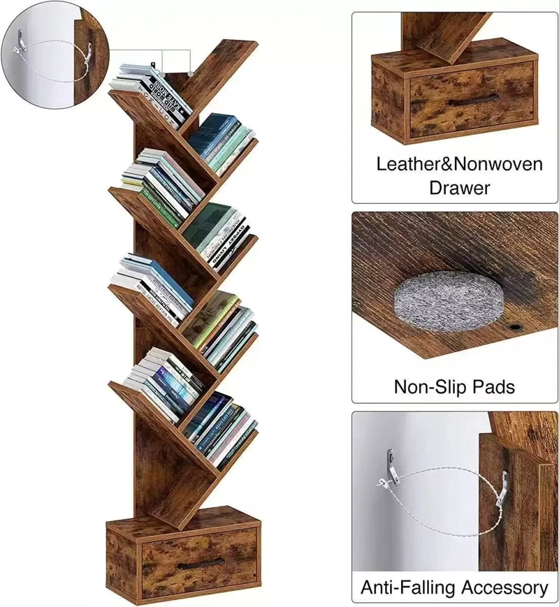 REPISA LIBRERO DE ARBOL ORGANIZADOR DE LIBROS ALTO 147CM - 3