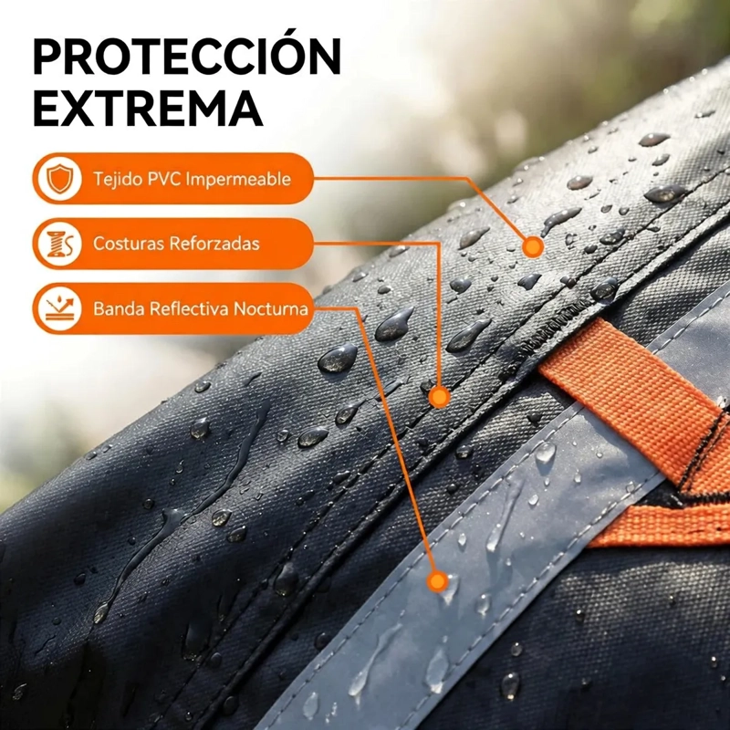 BOLSO PORTA EQUIPAJE IMPERMEABLE PARA TECHO DE AUTO 425L - 4