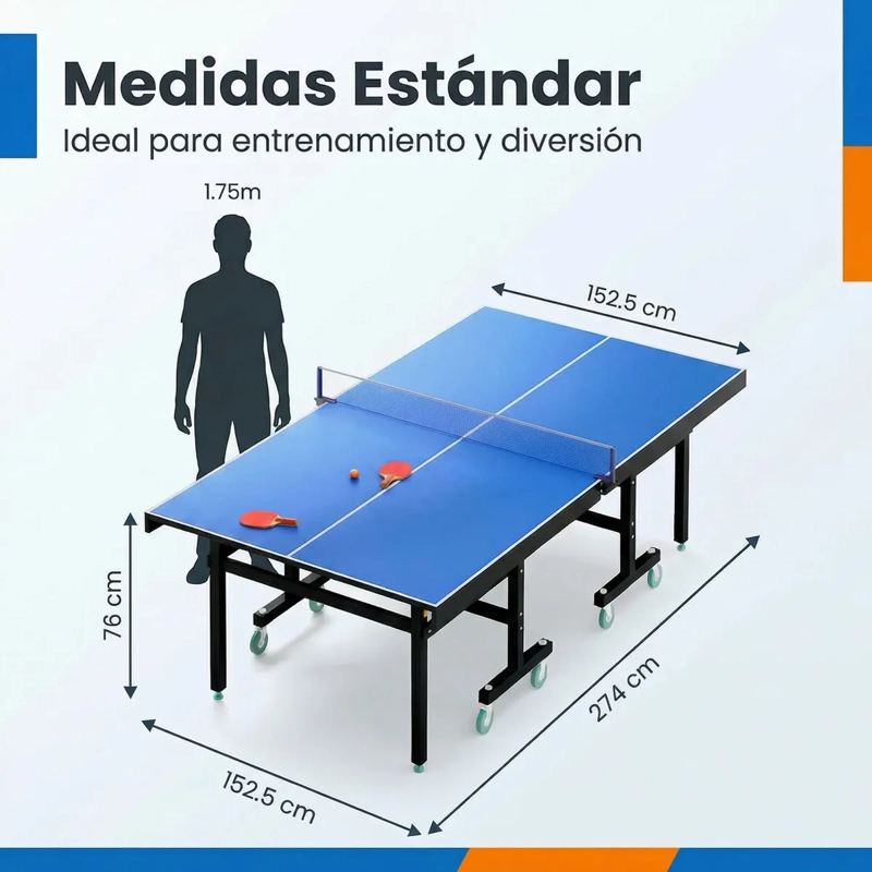 MESA DE PING PONG PLEGABLE PROFESIONAL - 3