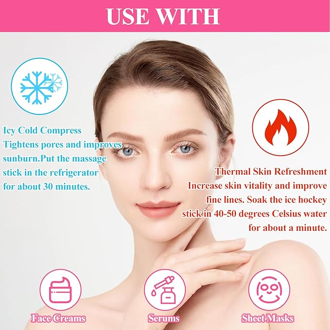 HOCKEY SOBRE HIELO DE GRAN BELLEZA,ENFRIAMIENTO FACIAL  ROSADO - 5