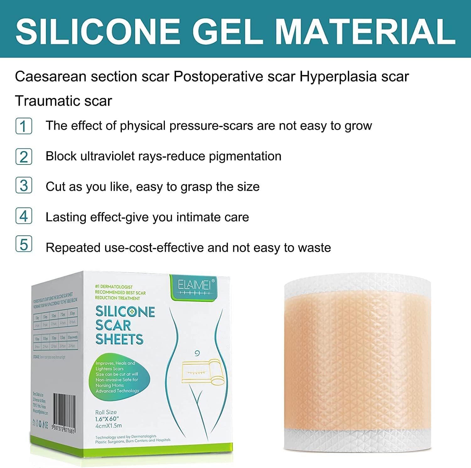 AUTOADHESIVOS PARA ELIMINACION DE CICATRICES 1,5 CM - 6