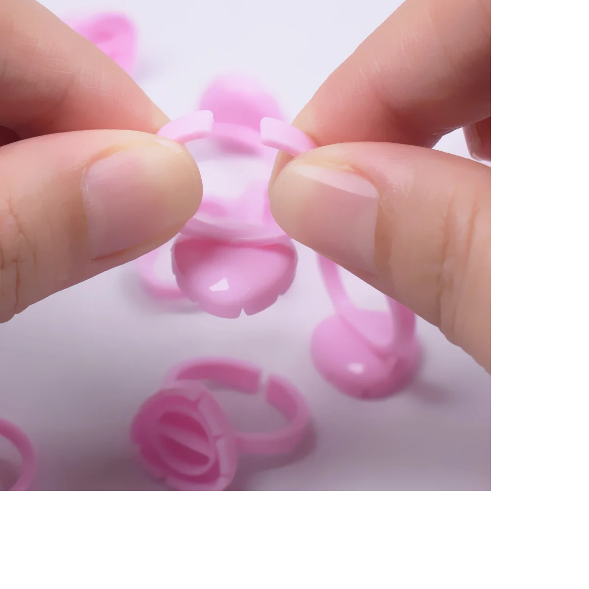 CONJUNTO COLOR ROSADO DE EXTENSIONES DE PESTAÑAS CON CAJA - 5
