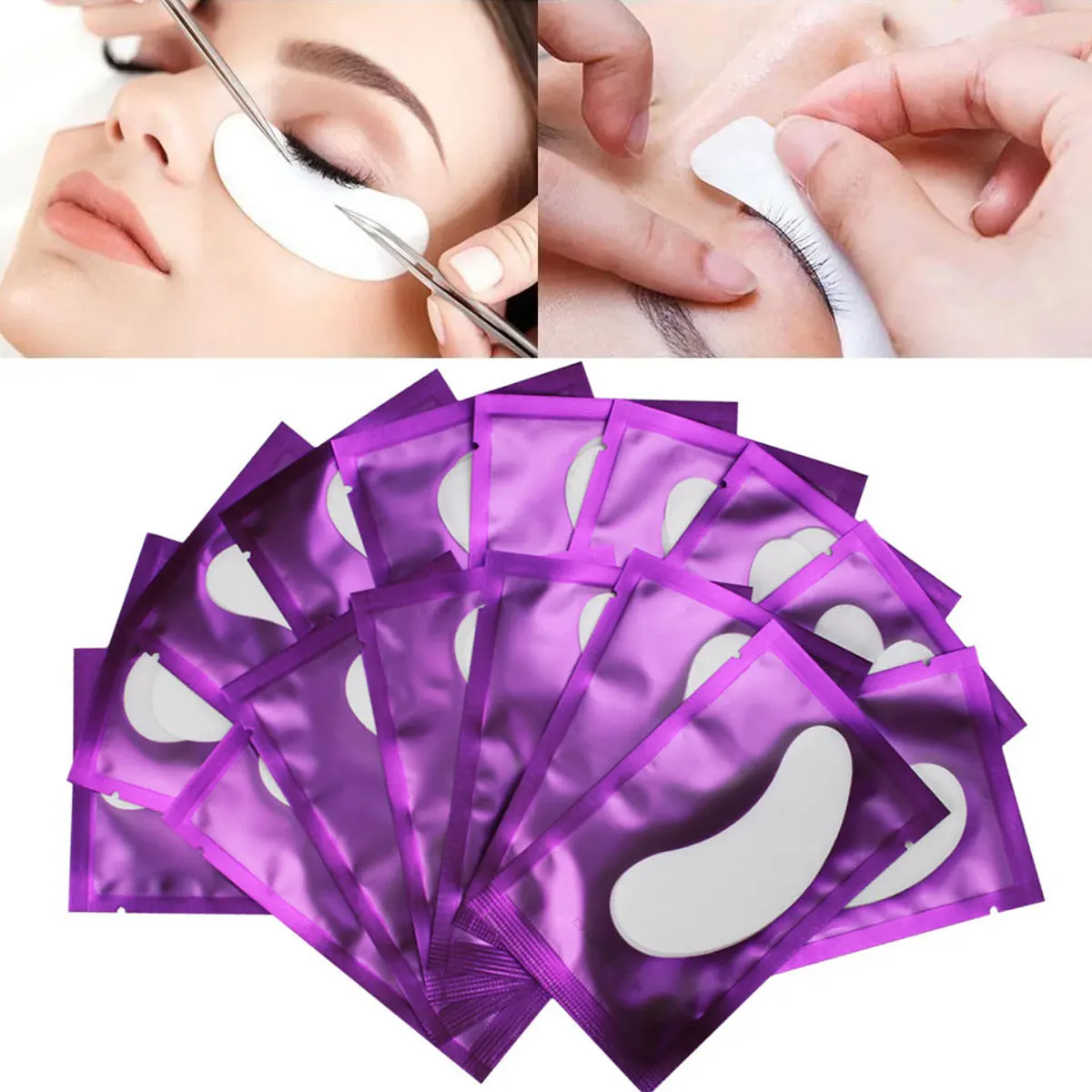 CONJUNTO COLOR ROSADO DE EXTENSIONES DE PESTAÑAS CON CAJA - 6