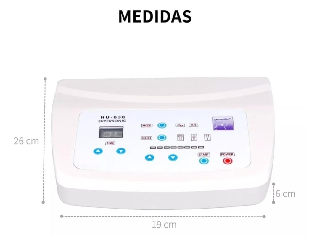 ULTRASONIDO PROFESIONAL 2 EN 1 CORPORAL Y FACIAL 1 A 3 MHZ - 5