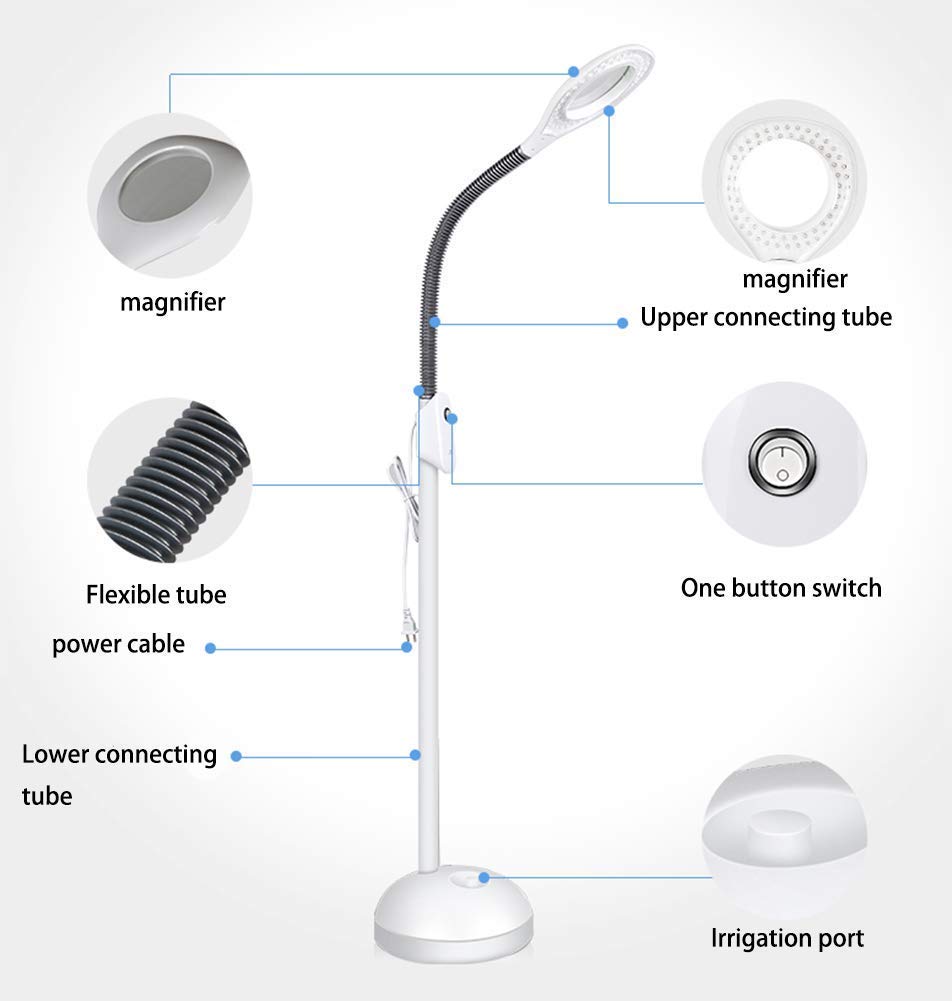 LAMPARA LED LUPA CON PEDESTAL CON ZOOM X5 - 2