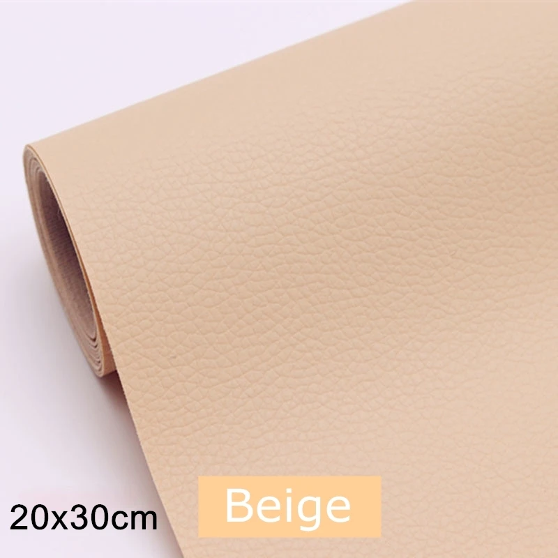 ROLLO PARCHE REPARACIÓN ADHESIVO CUERO SOFA 137X50 CM CREMA - 2